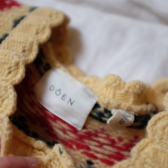 Doen kids Fair Isle wool cardigan - Picture 7 of 9